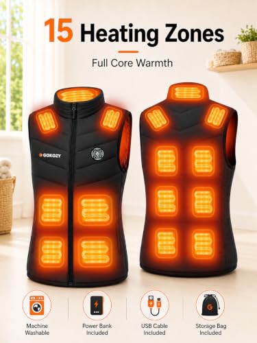 Image of Gokozy Heated Vest for Women with 16000mAh Battery Pack Included