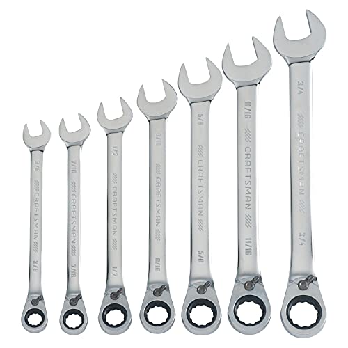 CRAFTSMAN® SAE Reversible Ratcheting Wrench Set, 7 pc. (CMMT87024) by CRAFTSMAN - Used condition - CA$65.25