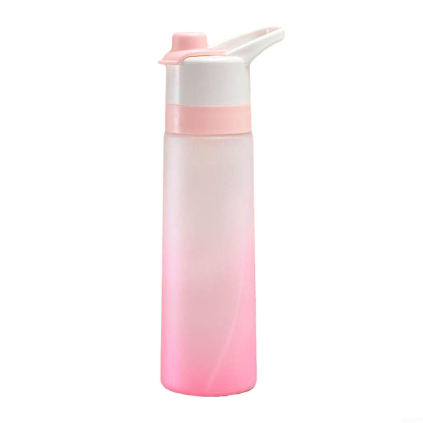 CNANRNANC 700Ml Spray Water Bottle With Straw And Handle, Leak-Proof Flip Mouth Design, Pc Material, Portable For Outdoor Sports, Gym, Hiking, Camping, Cycling(Pink)