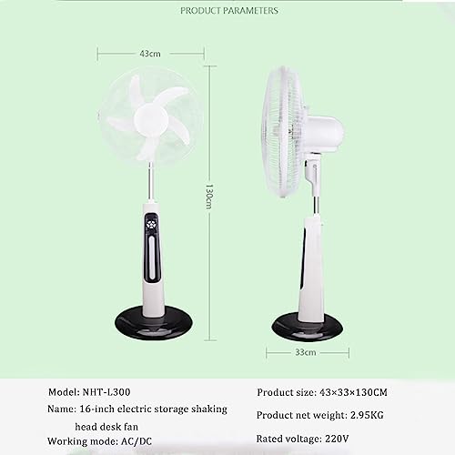 Ventilateur électrique rechargeable solaire 9 vitesses avec télécommande - 8