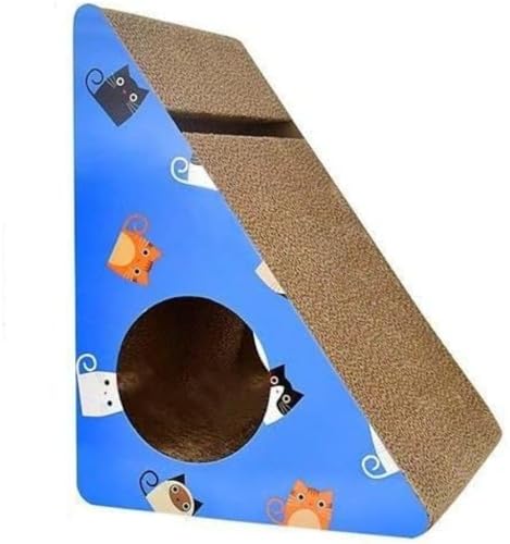 Xiraivke猫ハウス猫小屋ボール猫スクラッチボド研削爪猫の爪ねこペット用品猫のおもちゃ ネコファー は小屋 キャットダンボールハウス 猫用爪とぎ ペットハウス 通気 爪とぎ兼ベッド 猫箱 (イエロー)