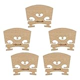 Tolles Zubehör für Violine. Almencla 5pcs Ahorn Brücke Bridge Geigensteg Zubehör für 4/4 Violine / Geige, Premium Qualität