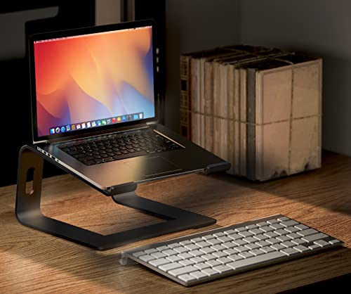 Bewahly Laptop Ständer, Ergonomisch Notebook Ständer, Aluminium Halter, Halterung, Stand für MacBook Pro/Air, Samsung, Huawei MateBook, Surface, Dell, HP, Lenovo und mehr 10"~17" Laptops (Schwarz) – Bild 8