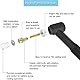 EATBALE Wig Schweißbrenner Kit Verschleißteile Set für WP-17/18/26, 12# Glasbecher Gaslinse Spannzangenkörper Diffusor O-Ring Wig-Schweißpistole Verbrauchsmaterial Zubehör 2.4mm (11 Stück)