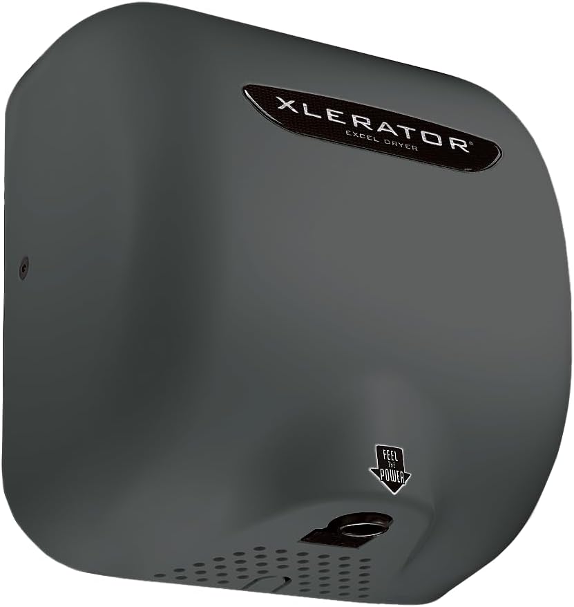 XLERATOR XL-SP Automatic High Speed Hand Dryer with Gray Cover and 1.1 Noise Reduction Nozzle, 12.5 A, 110/120 V (Gray)
