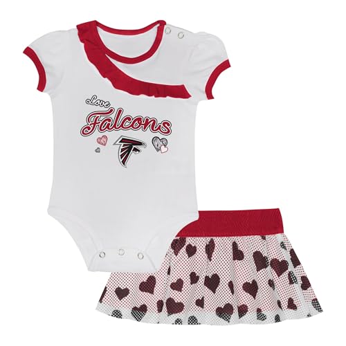 Outerstuff Newborn & Infant Atlanta Falcons Love My Team Bodysuit & Skirt Set