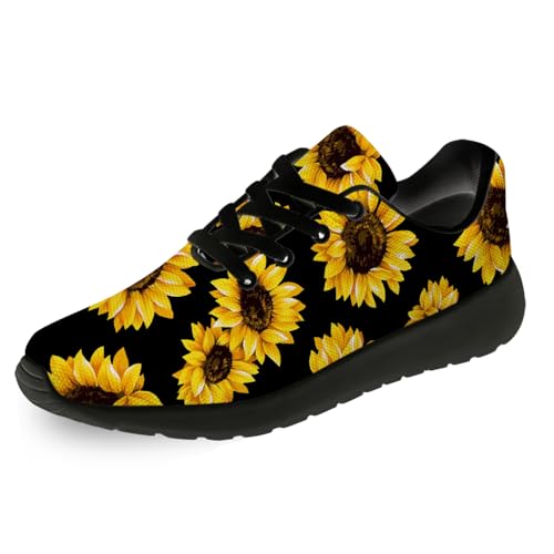 Women's Men's Sunflower Shoes Tennis Running Shoes Yellow Flower Sneakers Gifts for Men Women