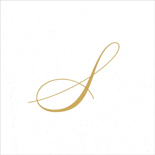 Caspari Recevez con los servilletas cóctel White Pearl Paper Linen, Paquete de 30, Letra S, Oro, Tela, Color Blanco Perla, 12.5 x 12.5 x 0.2 cm