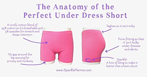 Little Girls Under Skirt and Dress Modesty Shorts for Dance, Bikes, Playground Cartwheels, 3-Pack2