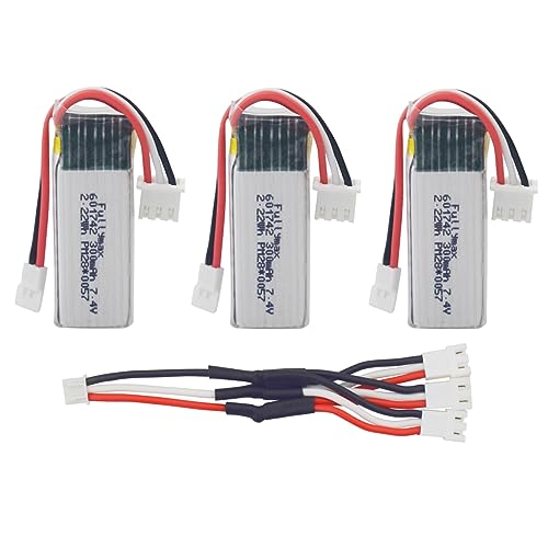 ZYGY 3PCS 7.4V 300mah Lipo Batteria e 1PCS 3 in 1 Linea di conversione di...