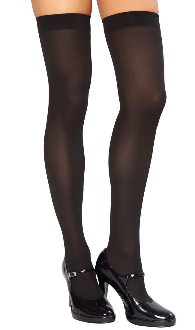 Thigh High Bridal Nylon Stockings For Women - Black-image-43