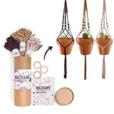Aesthetic Creative Macrame Kit, Makes 3 DIY Plant Hangers for Teens & Adult Beginners, Craft...