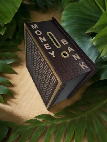 Image of JAYTOP Wooden Money /Piggy Bank for Kids & Adults, Savings Challenge Box, Money Saving Box for Adult 10000, Cash Collection Gullak Mini Bank, Birthday Gift for Kids, Women /Men /Friends (50000)