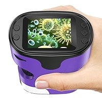 Digitale lcd-microscoop, vergroting 50-1000x, display 4,3 inch, resolutie 1080p, lens met 2 miljoen pixels, met 8 ledlampen, voor aansluiting op pc, laptop