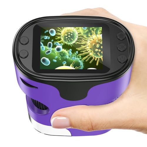 Ingrandimento 1000X: questo microscopio offre uno zoom a 5 livelli da 200x a 1000x, consentendo l'esplorazione di una vasta gamma di campioni, da piccoli insetti a grandi piante. Stimola l'interesse dei bambini per la scienza e la natura in modo divertente, aprendo nuove prospettive sul mondo microscopico.
