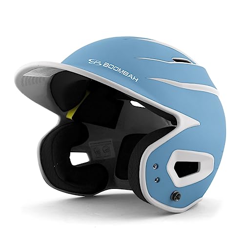 Boombah DEFCON Batting Helmet Sleek Profile Columbia Blue/White NOSCAE - Size Senior 7" - 7 3/4"