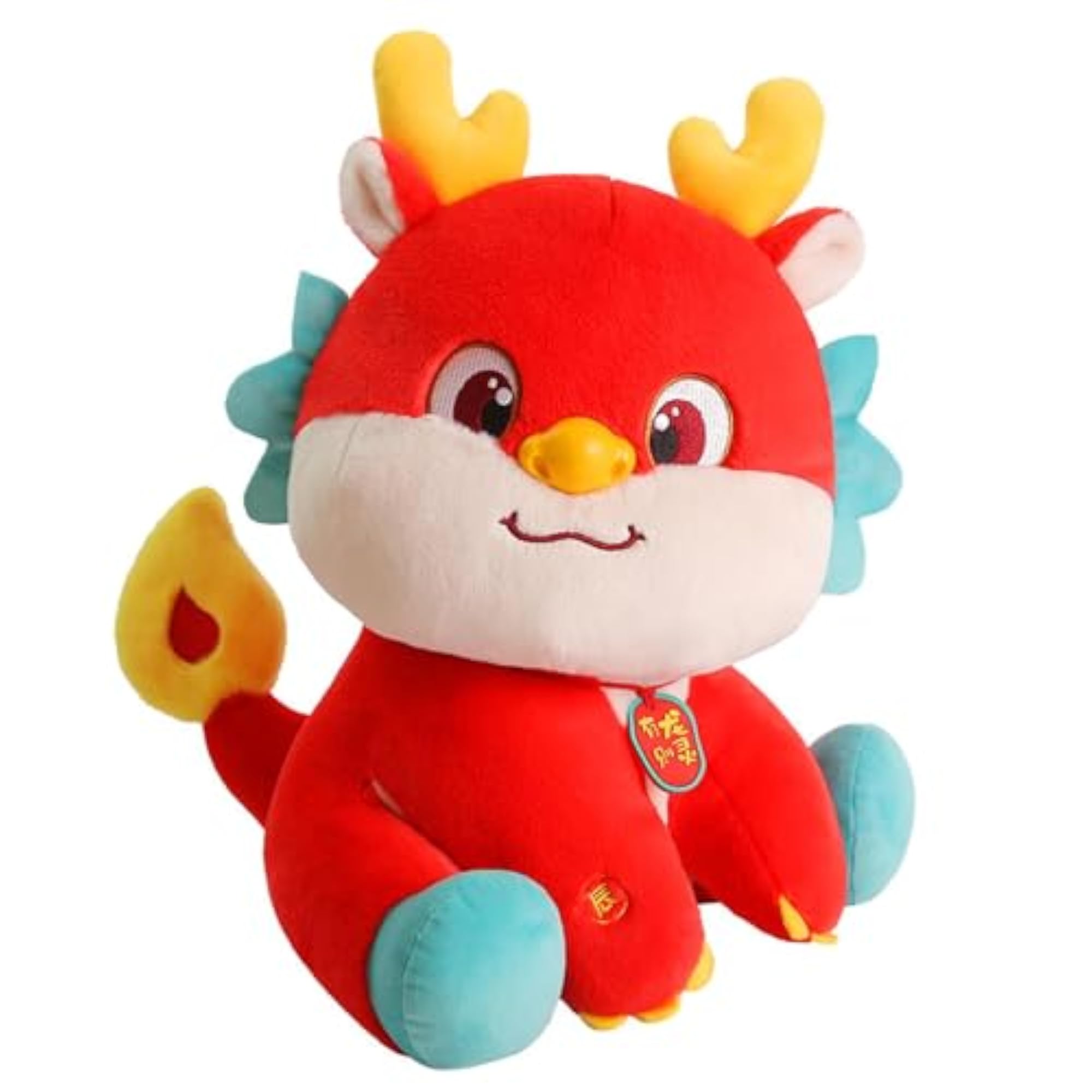 Chinese New Year Dragon Plush Toy, Light Up Tail
