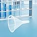 MUSISALY 20pcs Plastic Lab Funnels with Short Stem 60mm Laboratory Separatory Funnels for Filling Bottles and Scientific Filtering Tool for Students and Industrial Use