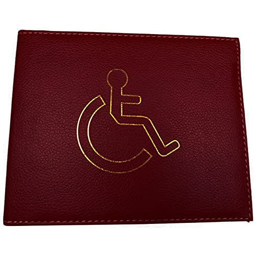 Schutzhülle für Behindertenausweis, Parkplatzschutz, burgunderfarben Cover