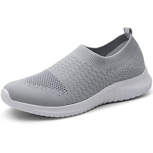 konhill Women’s Walking Tennis Shoes – Lightweight Athletic Casual Gym Slip on Sneakers