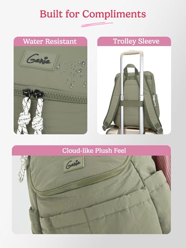 Image of Genie Plushpack Casual Backpack For Girls |15 Inch-27 Litres With 2 Compartments with Laptop, Multiple Pockets, Trolley Sleeve And Organizer |Best For Laptop, Makeup & College /Work Must-Haves