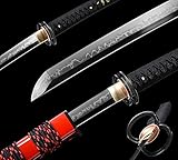 Battle Ready Real Japanese Katana Sword Clay Tempered Choji Hamon Full Tang Blade Very Sharp Edge Musashi Tsuba