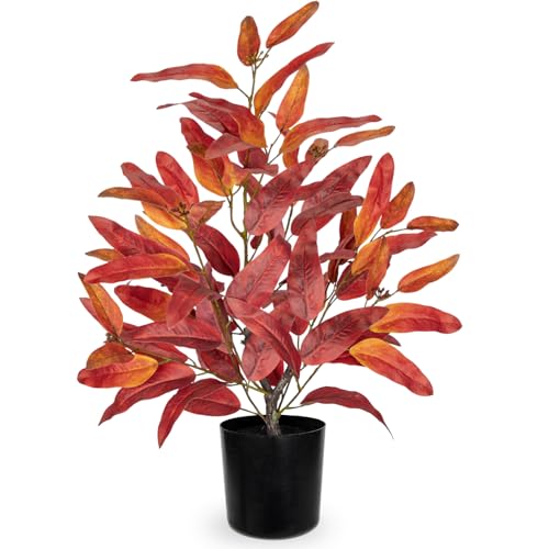 Arborus Kunstpflanzen Eukalyptus 48 cm Künstliche Pflanzen wie Echt im Topf Euka