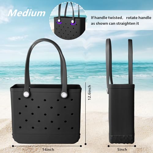 Medium Rubber Beach Bag for Men & Women, Large Capacity Rubber Travel Tote Bag for the Beach Boat Pool4