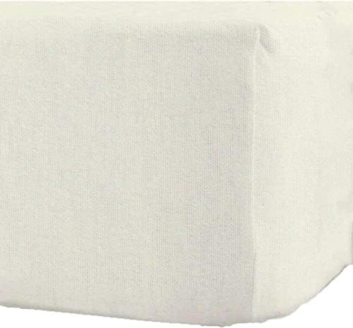 Flannelette 100% Brushed Cotton Thermal Fitted Sheet (White, Small Double 4FT)