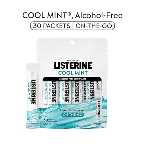 Image of Listerine Alcohol Free Mouthwash Packets, Cool Mint, 0.33 fl. oz, 30 Pack
