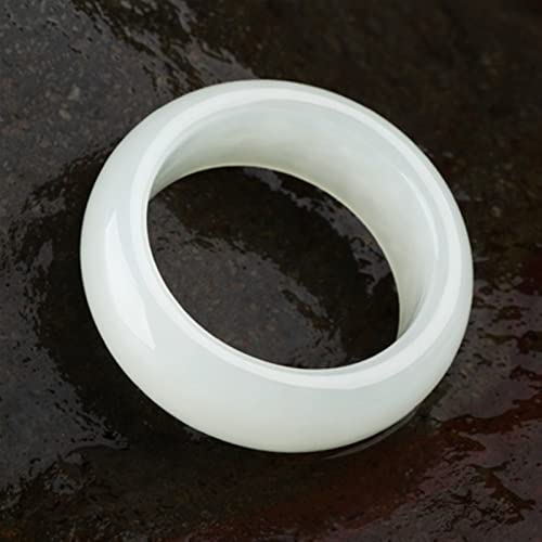 Bague jade bague jade bague blanc jade bague mâle et femelle (Size : Inner diameter16mm) Cover