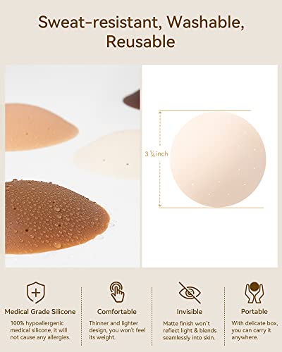 Niidor Nipple Covers: Breathable Silicone Sticky Pasties-Adhesive Breast Petals With Travel Box For Women #TOP5