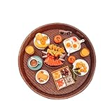 Bandejas flotantes redondas para servir, con asa, flotadores de piscina para adultos, para bares de arena, spas, baños y fiestas, bandeja flotante para servir bebidas, comida en el agua (marrón, 31.5