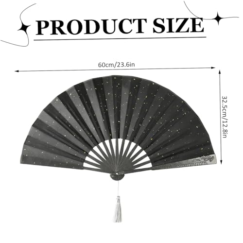 Grands éventails chinois pliables pour cosplay et performance scène - 7