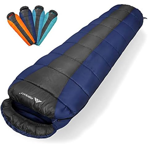 Forceatt Sleeping Bag, 50-77℉ Lightweight & Portable Sleeping Bags for Adults, Backpacking Mummy Sleeping Bag Suitable Camping, Hiking, Indoor and Outdoor Use, for 3 Seasons of Warm and Cool Weather Cover