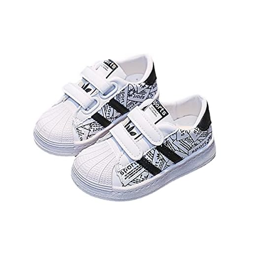DEBAIJIA Niños Primeros Pasos Zapatos 1-5T Infantiles Bebé Zapatillas Deporte Suave Suela Antideslizante Niña Transpirable Niño Ligeroe 25 EU Blanco