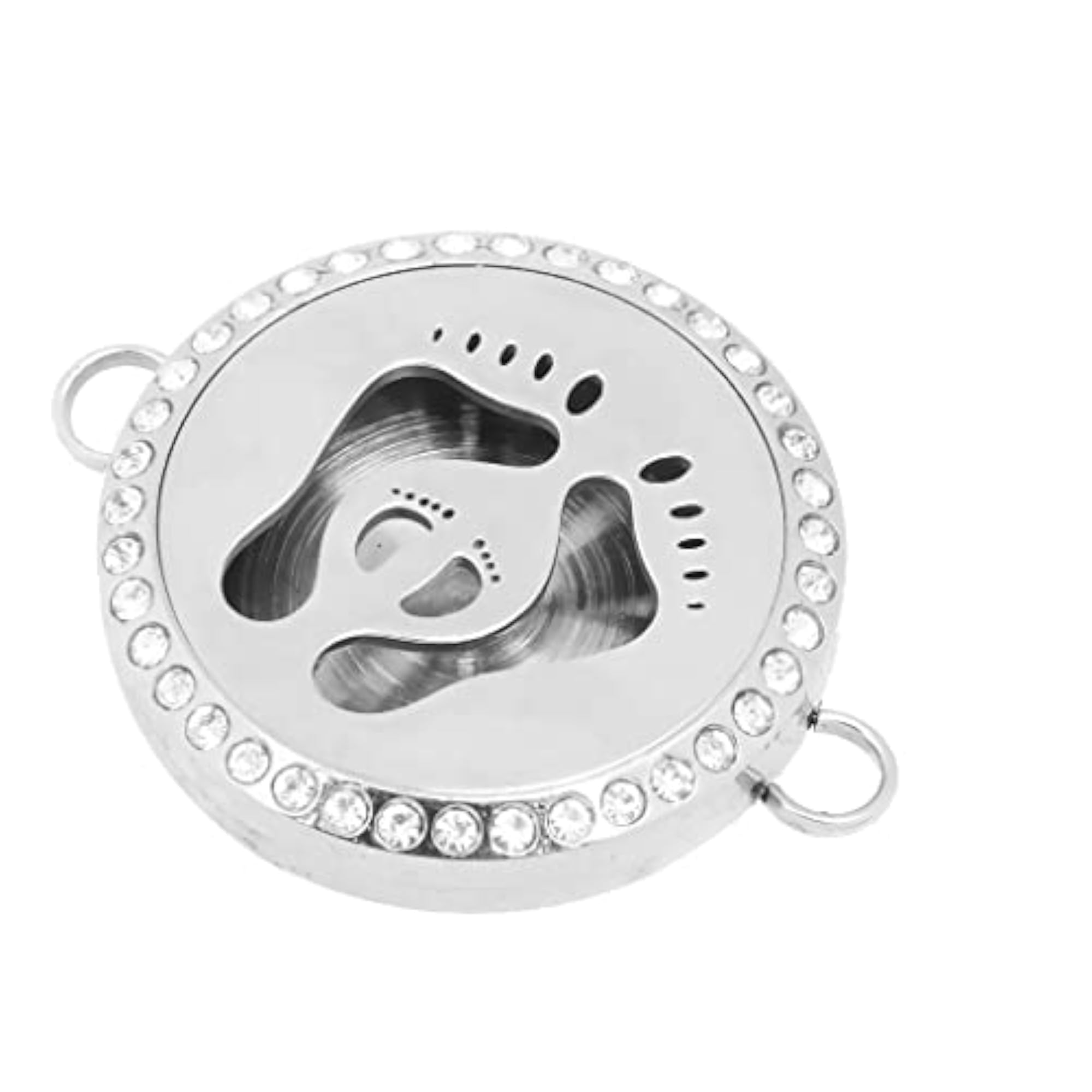 Crystal Footprint Diffuser Bracelet Bangle, Aromatherapy Essential Perfume