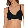 Fruit-of-the-Loom-Womens-Wirefree-Cotton-Bralette-2-Pack Fruit of the Loom Women's Wirefree Cotton Bralette, Black Hue/Sand, 34B