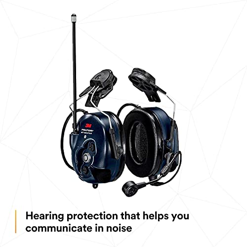 3M Peltor Ws Litecom Pro Iii Headset - Hard Hat Attached - Dark Blue #TOP2