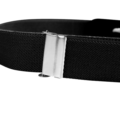 Buyless Fashion Kids Boys Girls No Buckle Adjustable Elastic Dress Stretch Belt Up to 30 Inches 4 Pack - 5098-44