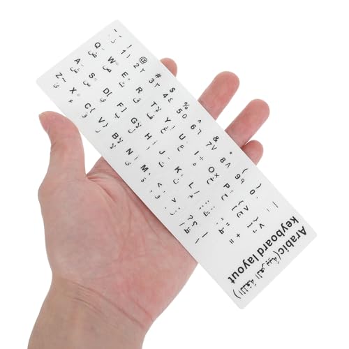 Pegatinas para teclado de ordenador portátil bilingüe con protección contra suciedad 4