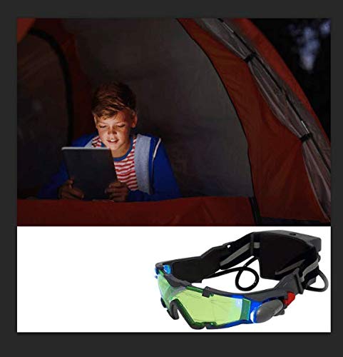 Yolyoo PUT- Night Vision Goggles,Spy Googles Spy Gear Adjustable Kids Led Night Goggles Flip-Out Lights Green Lens thumb #5