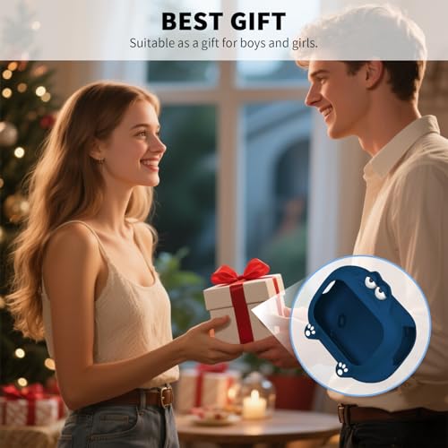 Image of for Anker Soundcore Select 4 Go Speaker Cartoon Cute Silicone Case Cover, Anti Scratch Shockproof Protective Skin Cover Compatible with Soundcore Select 4 Go Bluetooth Shower Speaker (Deep Blue)