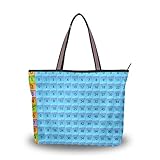 NaiiaN Bolso de compras, bolsos de hombro, bolsos para madres, mujeres, niñas, señoras, estudiantes, correa ligera, bolso de mano, mesa de multiplicación