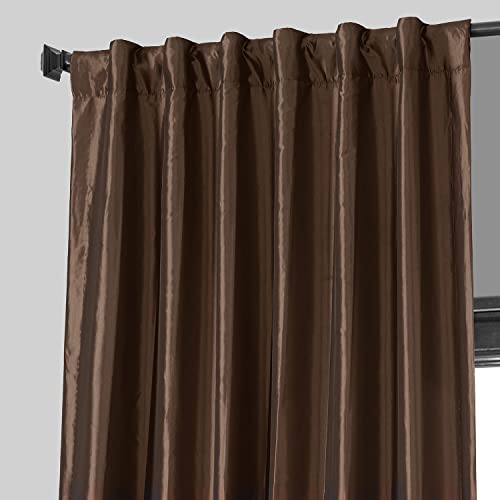 Hpd Half Price Drapes Blackout Curtains For Bedroom - Faux Silk Taffeta 50 X 108 (1 Panel), Ptch-Bo209-108, Copper Brown #TOP5