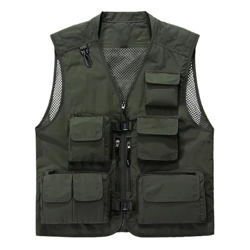 Gilet de pêche multi-poches ultra léger pour homme actif en plein air