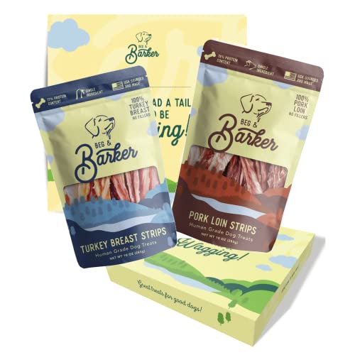 Beg & Barker Turkey Jerky For Dogs (10 Oz, Pack Of 2) - Natural Treats Made In The Usa - Grain Free, Diabetic-Friendly, High Protein, Sugar-Free (Turkey Strips) (With Pork) #TOP26