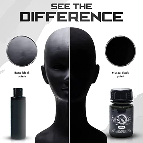 MUSOU BLACK, Tinta acrílica World Blackest, pacote de 100 ml x 2, 9 ml (pacote com 2)