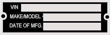 Trailer VIN ID Plate Data TAG Blank Model Identification VIN Serial Number, Model, Date of MFG and GVWR, Tailgating id Plate for Cargo Carriers Trucks Boats, Specification 71PCS