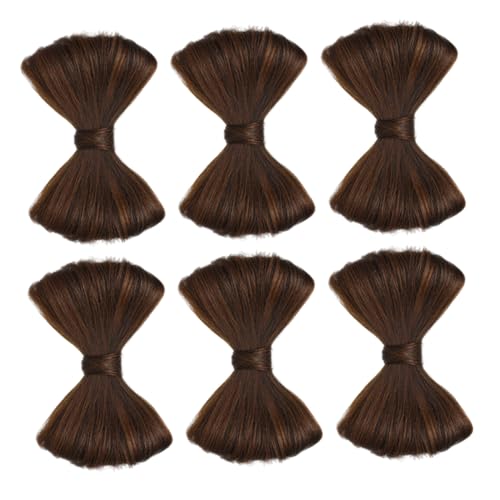 Beavorty 6 Piezas Clips para Moño con Lazo Extensiones de Cabello Postizo con Pinza para Peinados Voluminosos Accesorios Decorativos para Mujeres y Niñas Fiestas y Celebraciones
